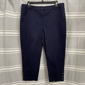 TALBOTS / Navy Blue "Perfect Crop" Pants High Rise Size 12P